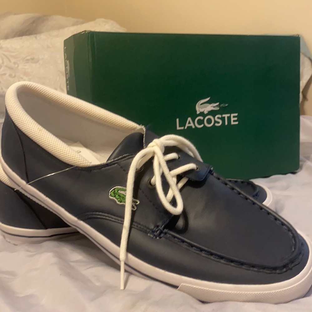 Navy blue Lacoste shoes
